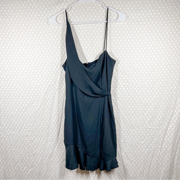 NBD Black Strappy Fox Mini Dress - Picture 2 of 5